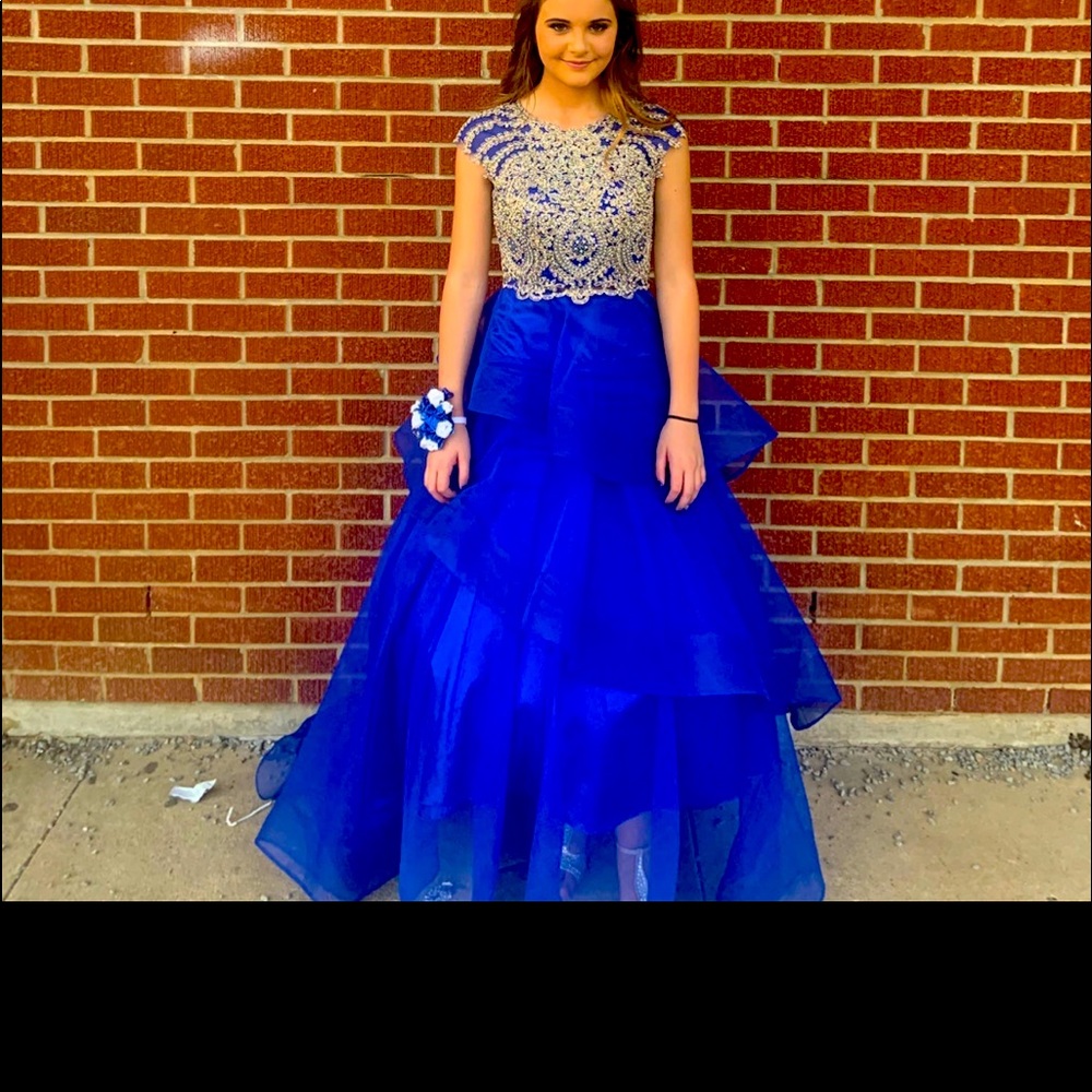 Royal Blue 2 Piece Homecoming/ Prom Dress